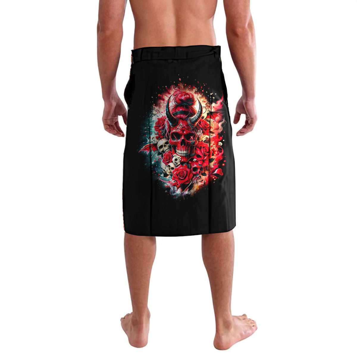 Devil Skull Lavalava Stuck Between IDK IDC and IDGAF - Wonder Print Shop