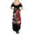 Devil Skull Summer Maxi Dress Stuck Between IDK IDC and IDGAF - Wonder Print Shop