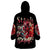 Devil Skull Wearable Blanket Hoodie Stuck Between IDK IDC and IDGAF - Wonder Print Shop