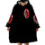 Devil Skull Wearable Blanket Hoodie Stuck Between IDK IDC and IDGAF - Wonder Print Shop