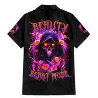 Rose Skull Family Matching Mermaid Dress and Hawaiian Shirt Beasuty In Beast Mode - Wonder Print Shop