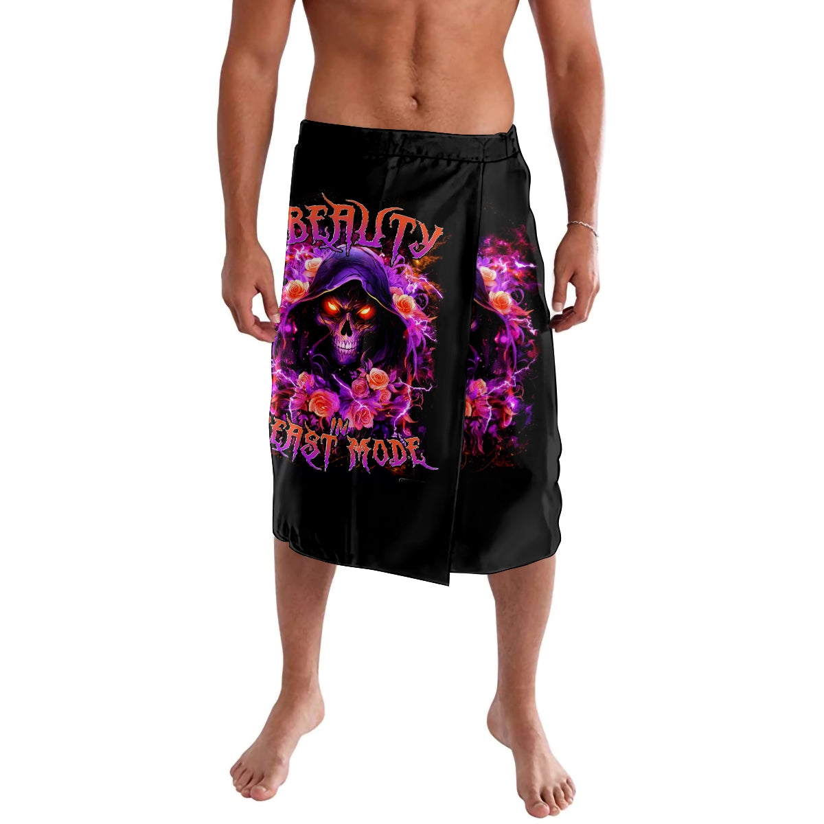 Rose Skull Lavalava Beasuty In Beast Mode - Wonder Print Shop