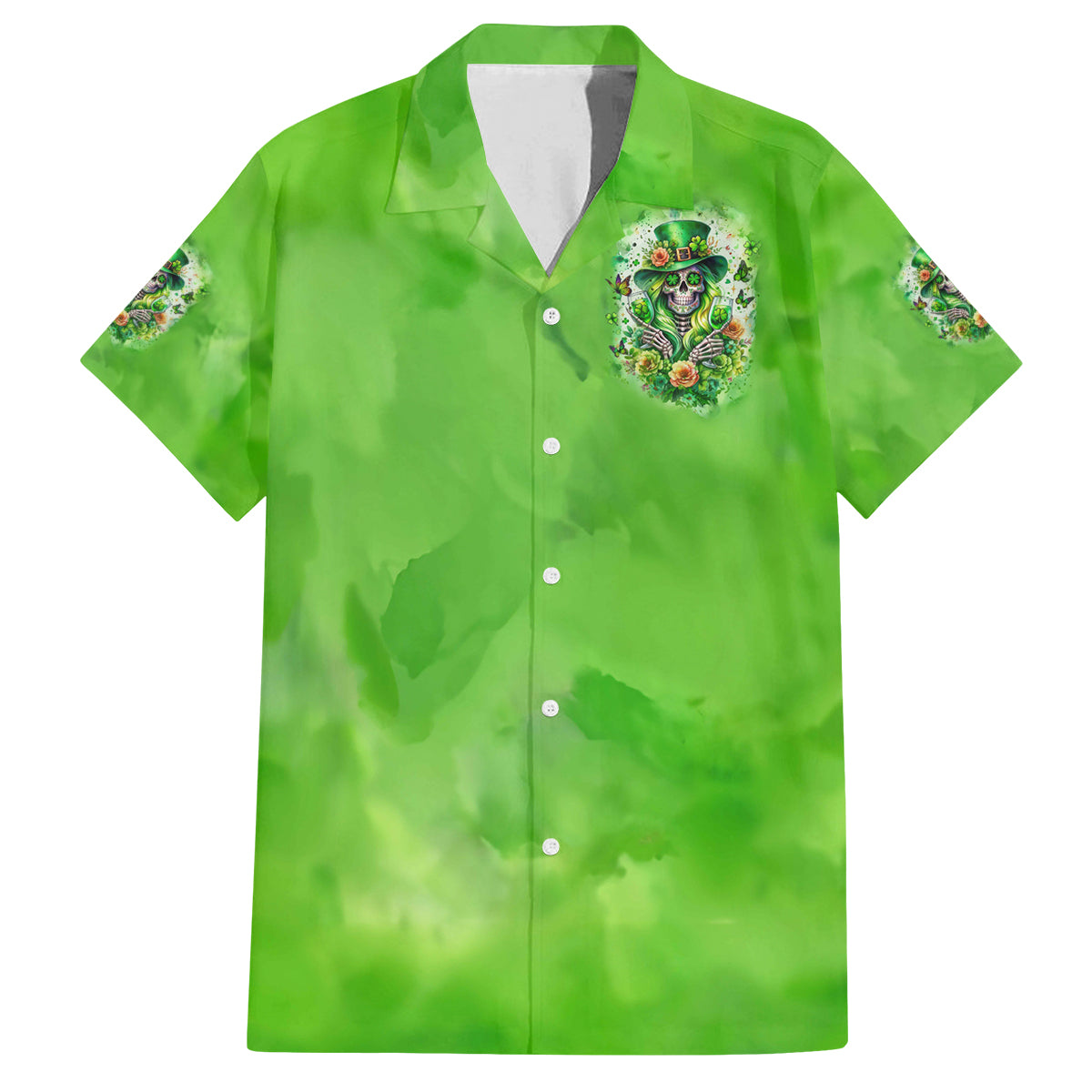 Irish Skull Family Matching Long Sleeve Bodycon Dress and Hawaiian Shirt Irish Today - Wonder Print Shop