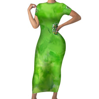 Irish Skull Short Sleeve Bodycon Dress Irish Today - Wonder Print Shop