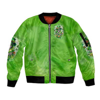 Irish Skull Sleeve Zip Bomber Jacket Irish Today - Wonder Print Shop