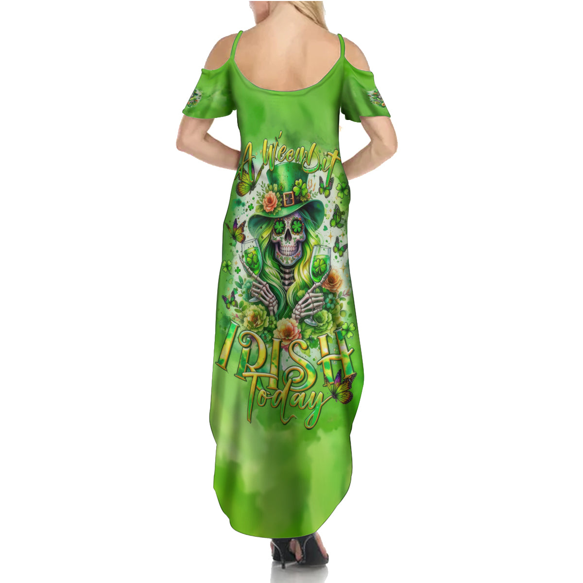 Irish Skull Summer Maxi Dress Irish Today - Wonder Print Shop