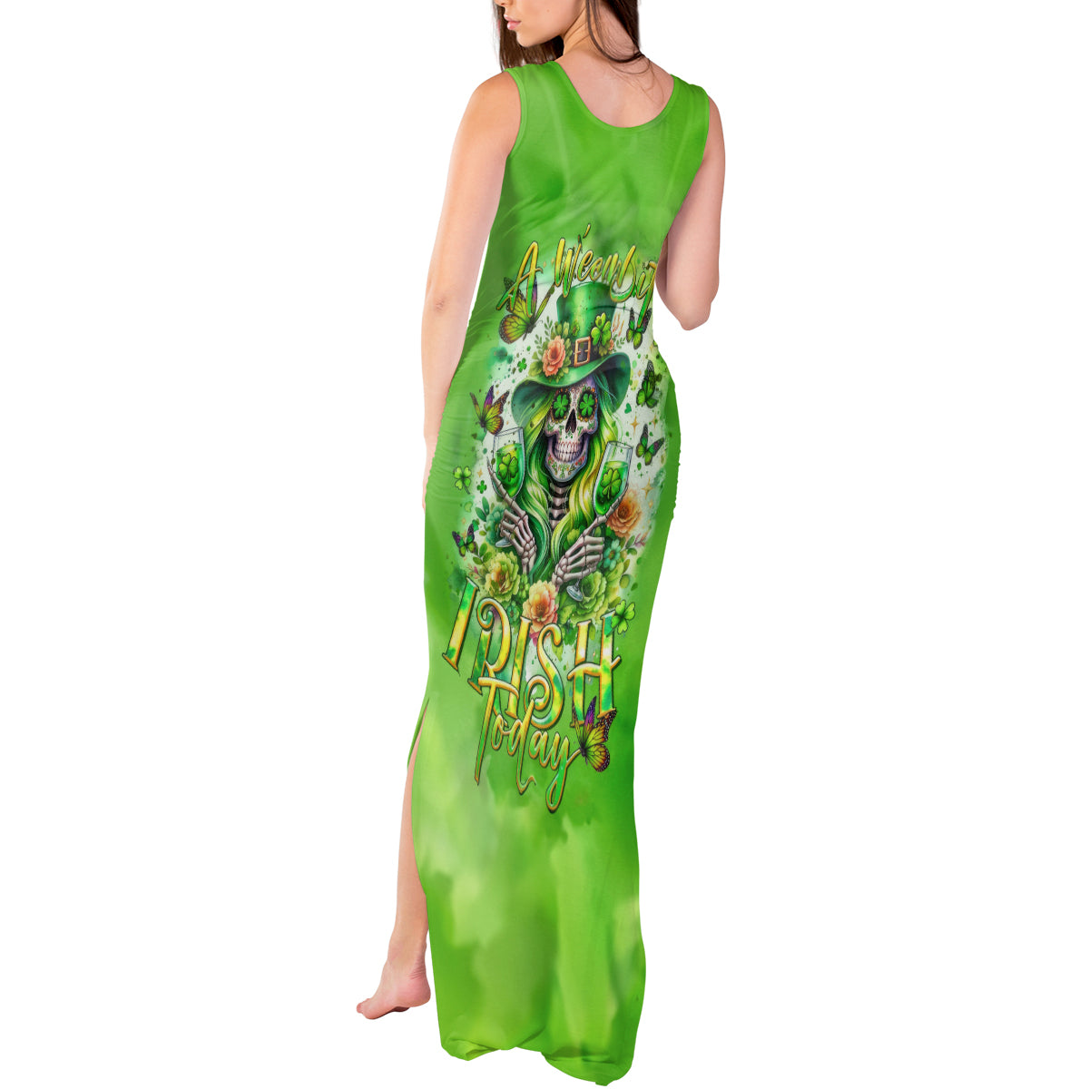 Irish Skull Tank Maxi Dress Irish Today - Wonder Print Shop