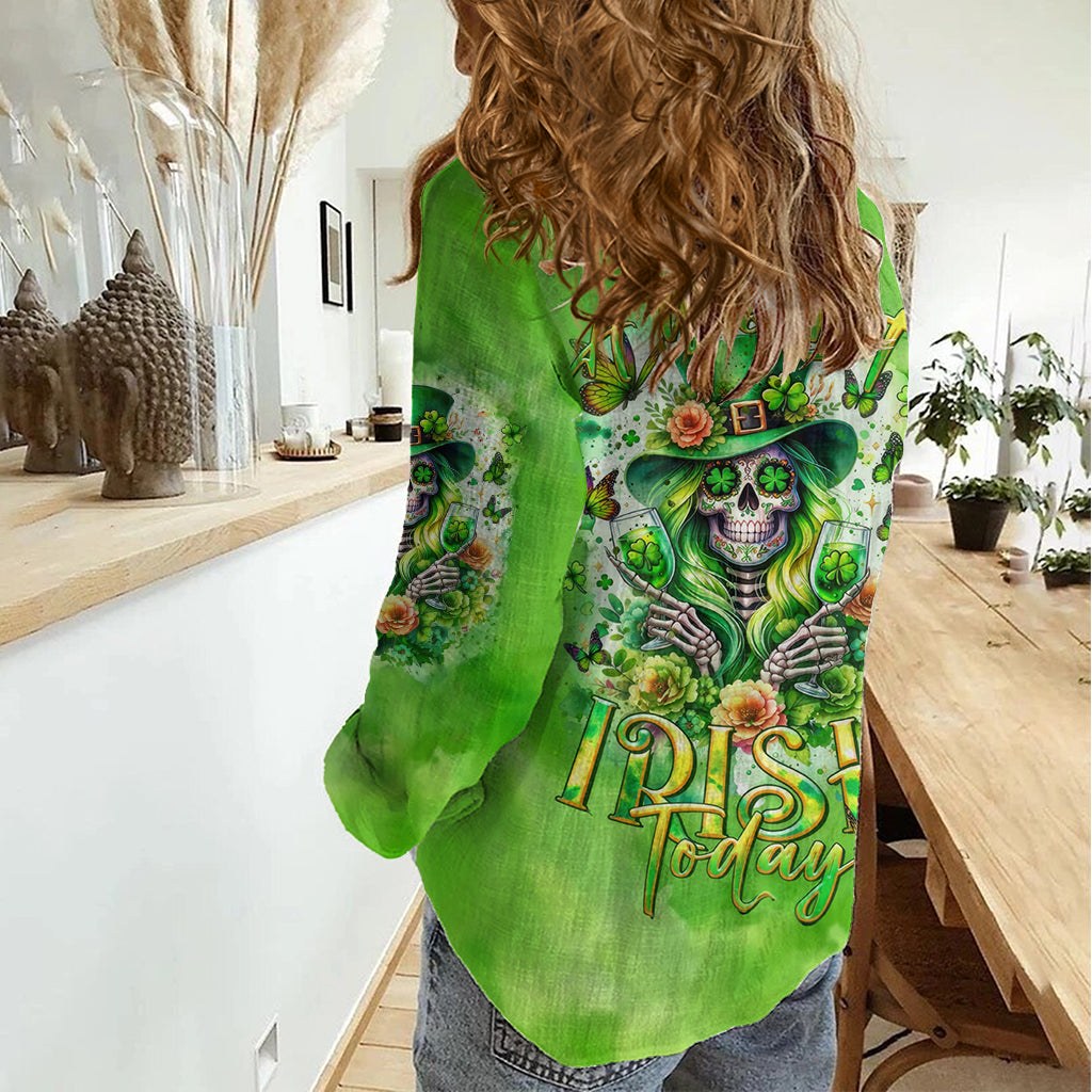 Irish Skull Women Casual Shirt Irish Today - Wonder Print Shop