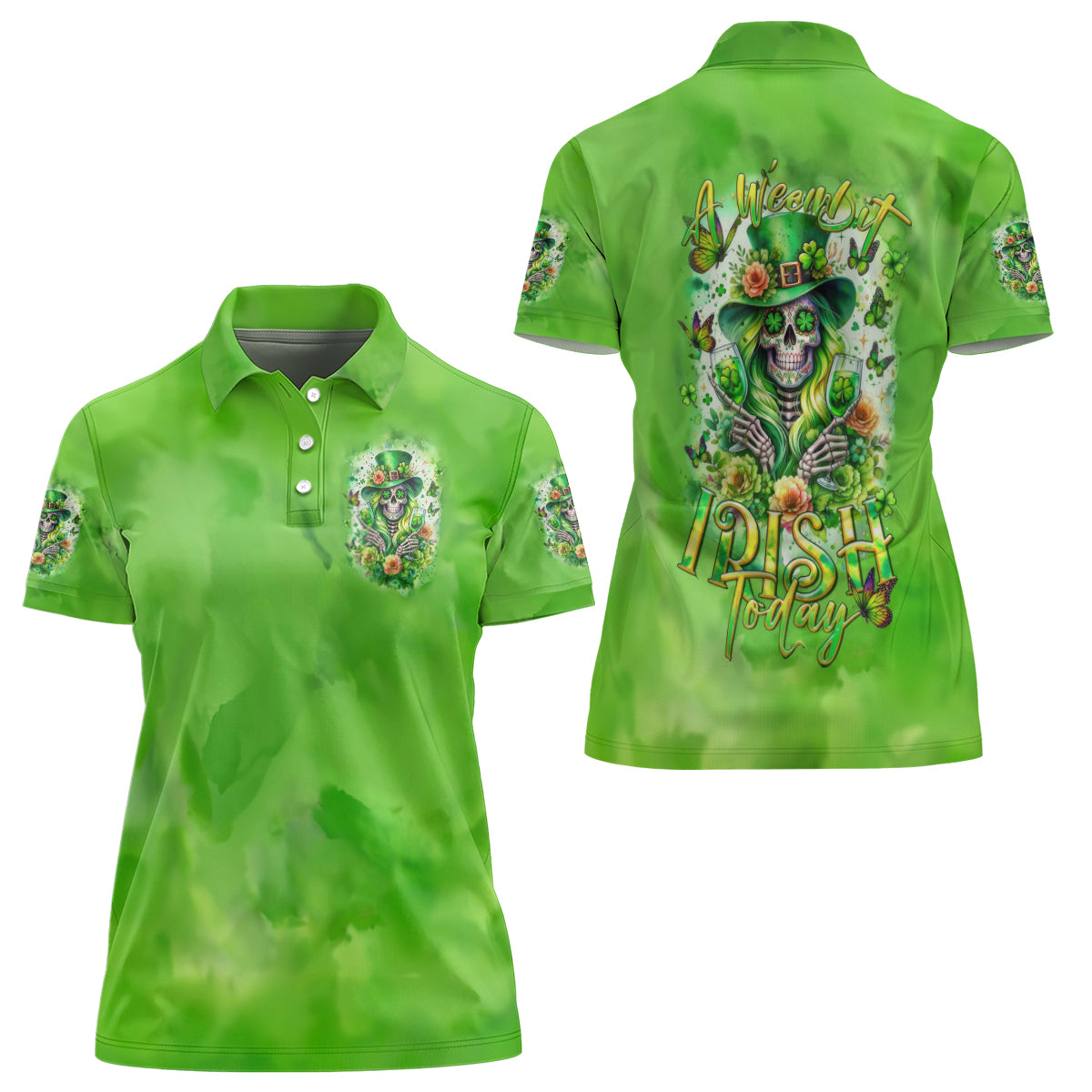 Irish Skull Women Polo Shirt Irish Today - Wonder Print Shop