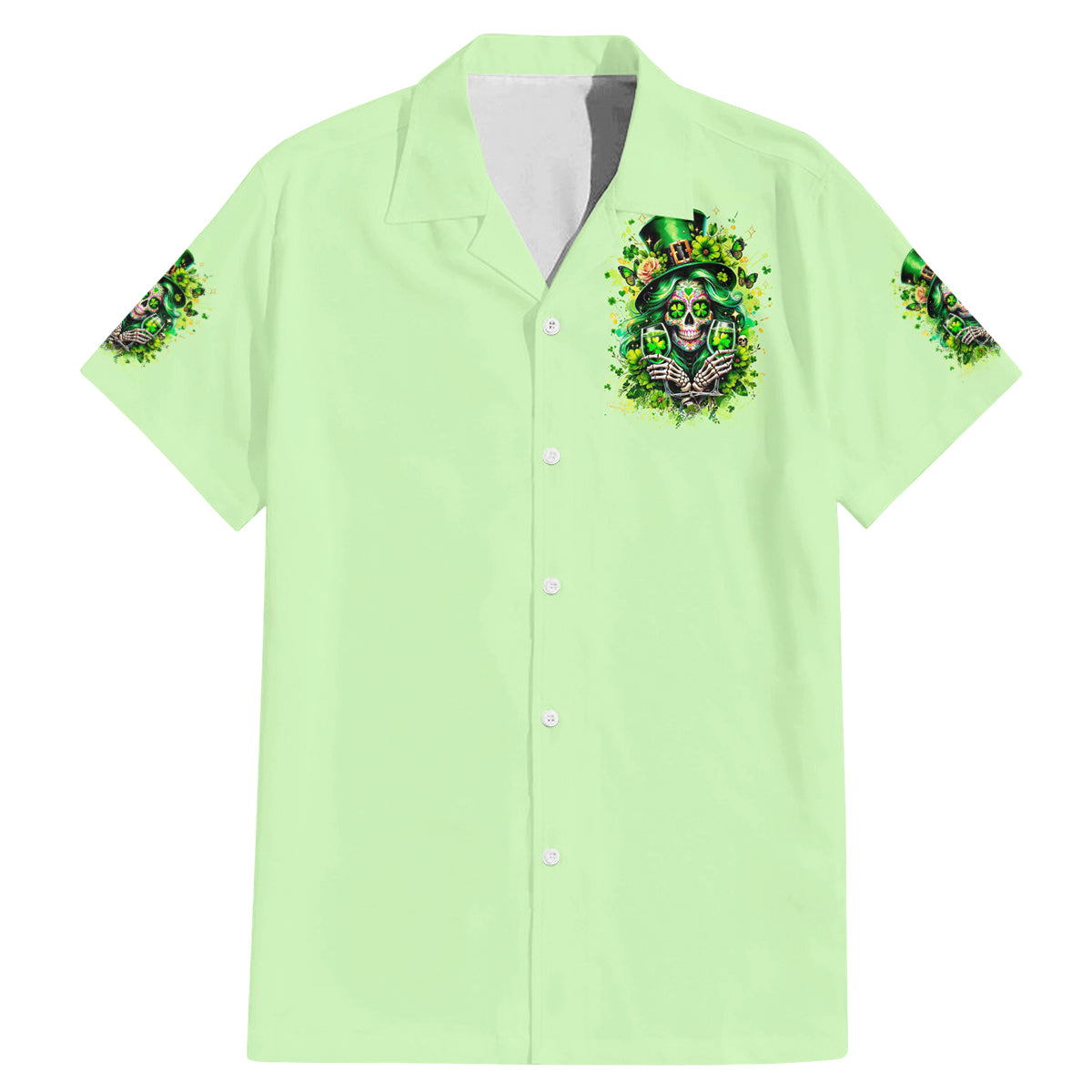 Irish Skull Family Matching Mermaid Dress and Hawaiian Shirt Drink Up Bitches - Wonder Print Shop