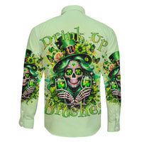 Irish Skull Family Matching Short Sleeve Bodycon Dress and Hawaiian Shirt Drink Up Bitches - Wonder Print Shop