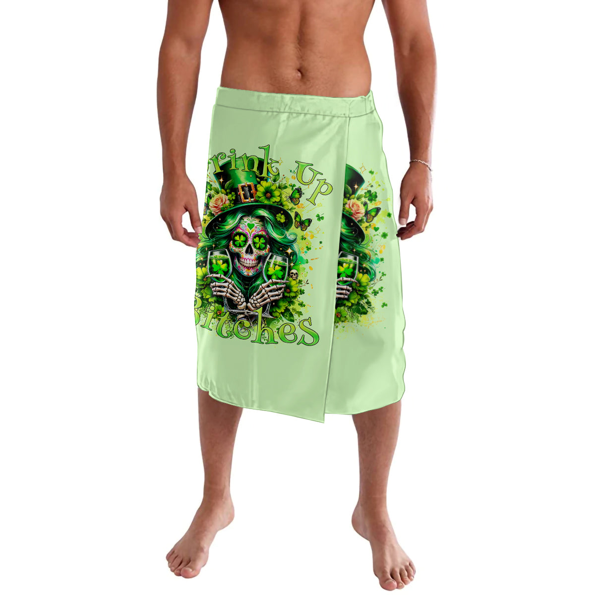 Irish Skull Lavalava Drink Up Bitches - Wonder Print Shop