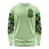 Irish Skull Long Sleeve Shirt Drink Up Bitches - Wonder Print Shop