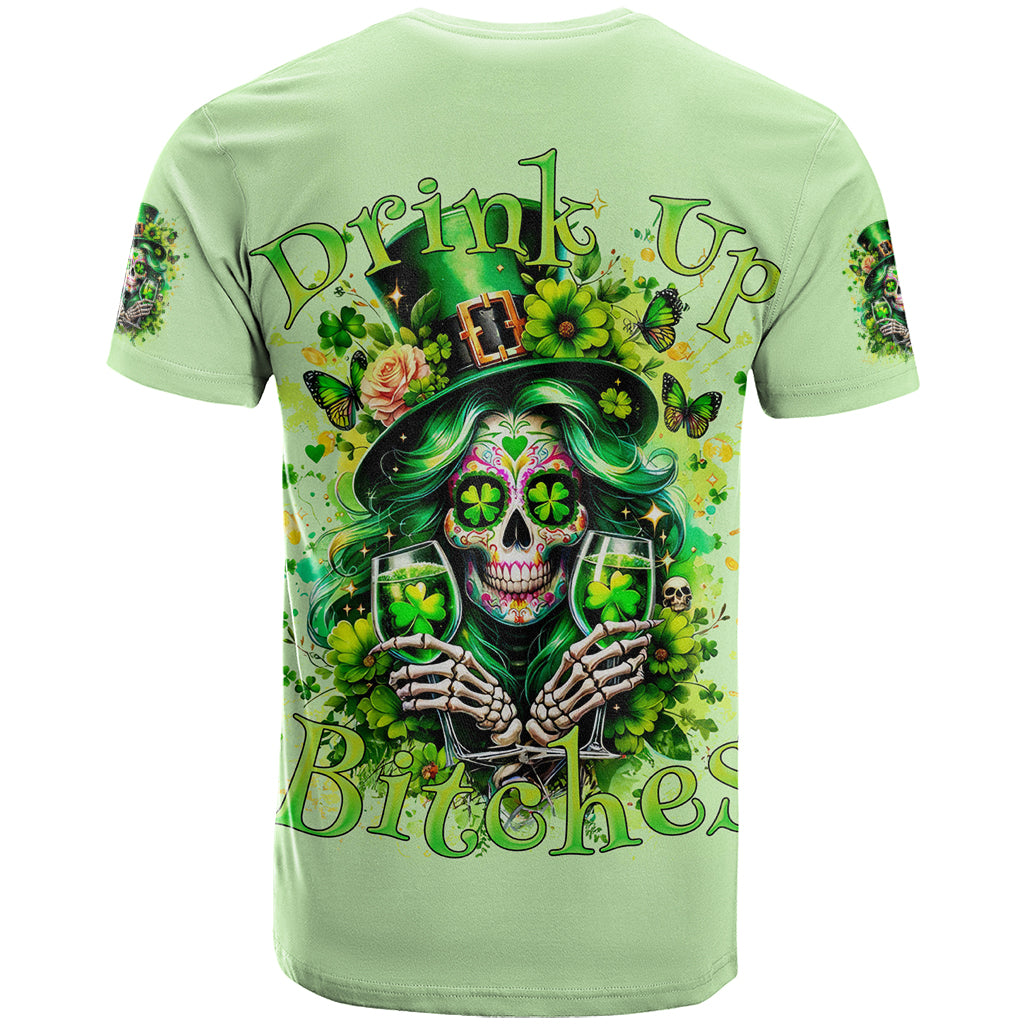Irish Skull T Shirt Drink Up Bitches - Wonder Print Shop
