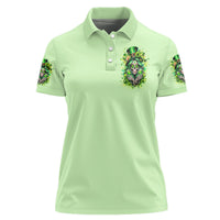 Irish Skull Women Polo Shirt Drink Up Bitches - Wonder Print Shop