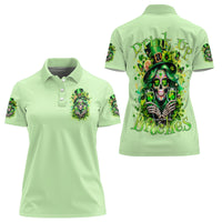 Irish Skull Women Polo Shirt Drink Up Bitches - Wonder Print Shop