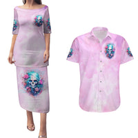 Rose Skull Couples Matching Puletasi and Hawaiian Shirt Bullshit So The Bitch In Me Come Out To Play - Wonder Print Shop