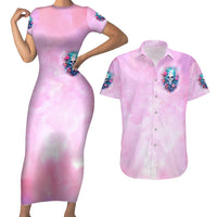 Rose Skull Couples Matching Short Sleeve Bodycon Dress and Hawaiian Shirt Bullshit So The Bitch In Me Come Out To Play - Wonder Print Shop