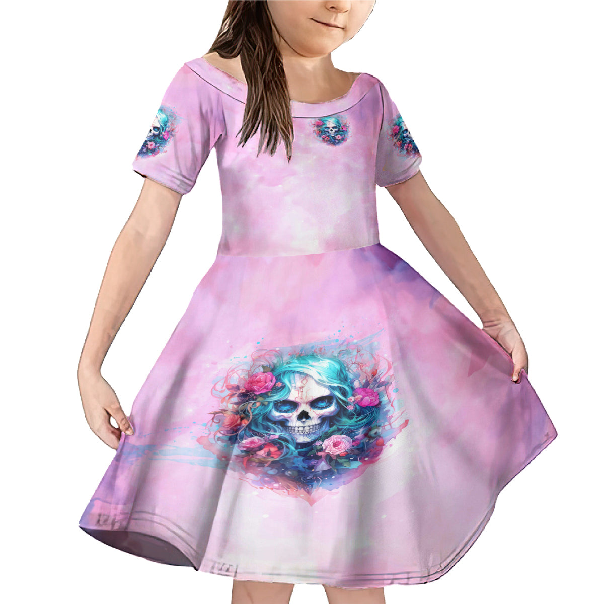 Rose Skull Family Matching Mermaid Dress and Hawaiian Shirt Bullshit So The Bitch In Me Come Out To Play - Wonder Print Shop