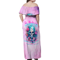 Rose Skull Family Matching Off Shoulder Maxi Dress and Hawaiian Shirt Bullshit So The Bitch In Me Come Out To Play - Wonder Print Shop