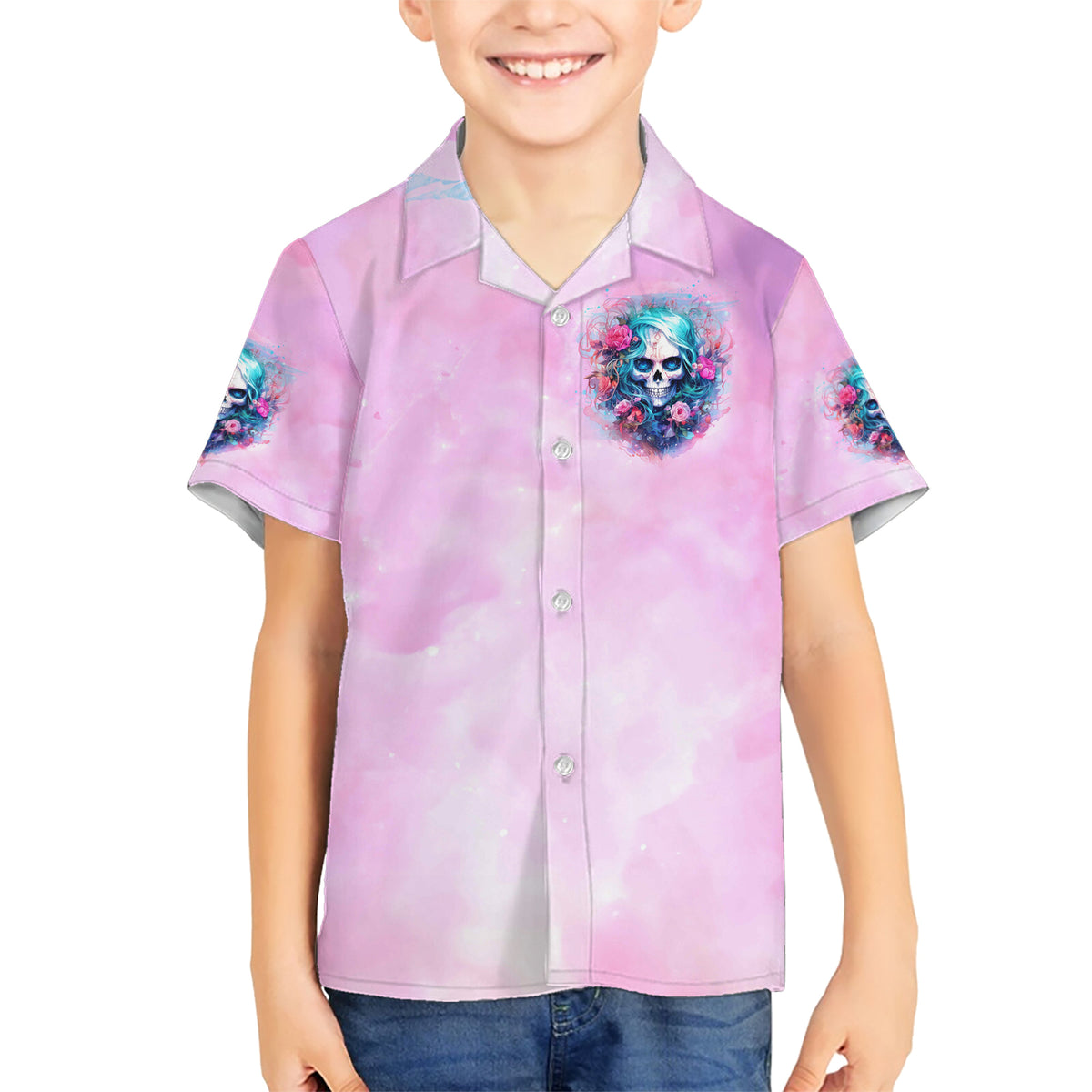 Rose Skull Family Matching Short Sleeve Bodycon Dress and Hawaiian Shirt Bullshit So The Bitch In Me Come Out To Play - Wonder Print Shop