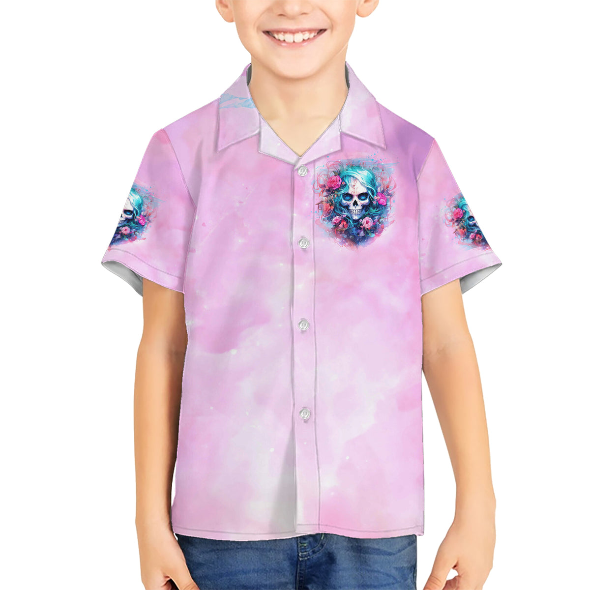 Rose Skull Kid Hawaiian Shirt Bullshit So The Bitch In Me Come Out To Play - Wonder Print Shop