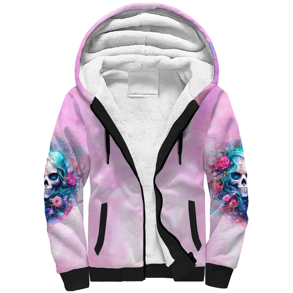 Rose Skull Sherpa Hoodie Bullshit So The Bitch In Me Come Out To Play - Wonder Print Shop