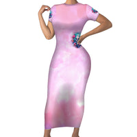 Rose Skull Short Sleeve Bodycon Dress Bullshit So The Bitch In Me Come Out To Play - Wonder Print Shop