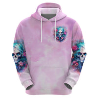 Rose Skull Zip Hoodie Bullshit So The Bitch In Me Come Out To Play - Wonder Print Shop