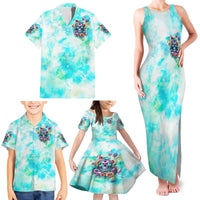 Flower Skull Family Matching Tank Maxi Dress and Hawaiian Shirt She Is Sunshine Mixed With A Little Hurricane - Wonder Print Shop