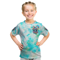Flower Skull Kid T Shirt She Is Sunshine Mixed With A Little Hurricane - Wonder Print Shop