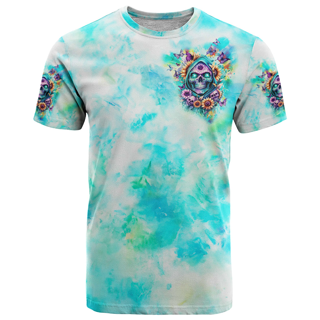 Flower Skull T Shirt She Is Sunshine Mixed With A Little Hurricane - Wonder Print Shop