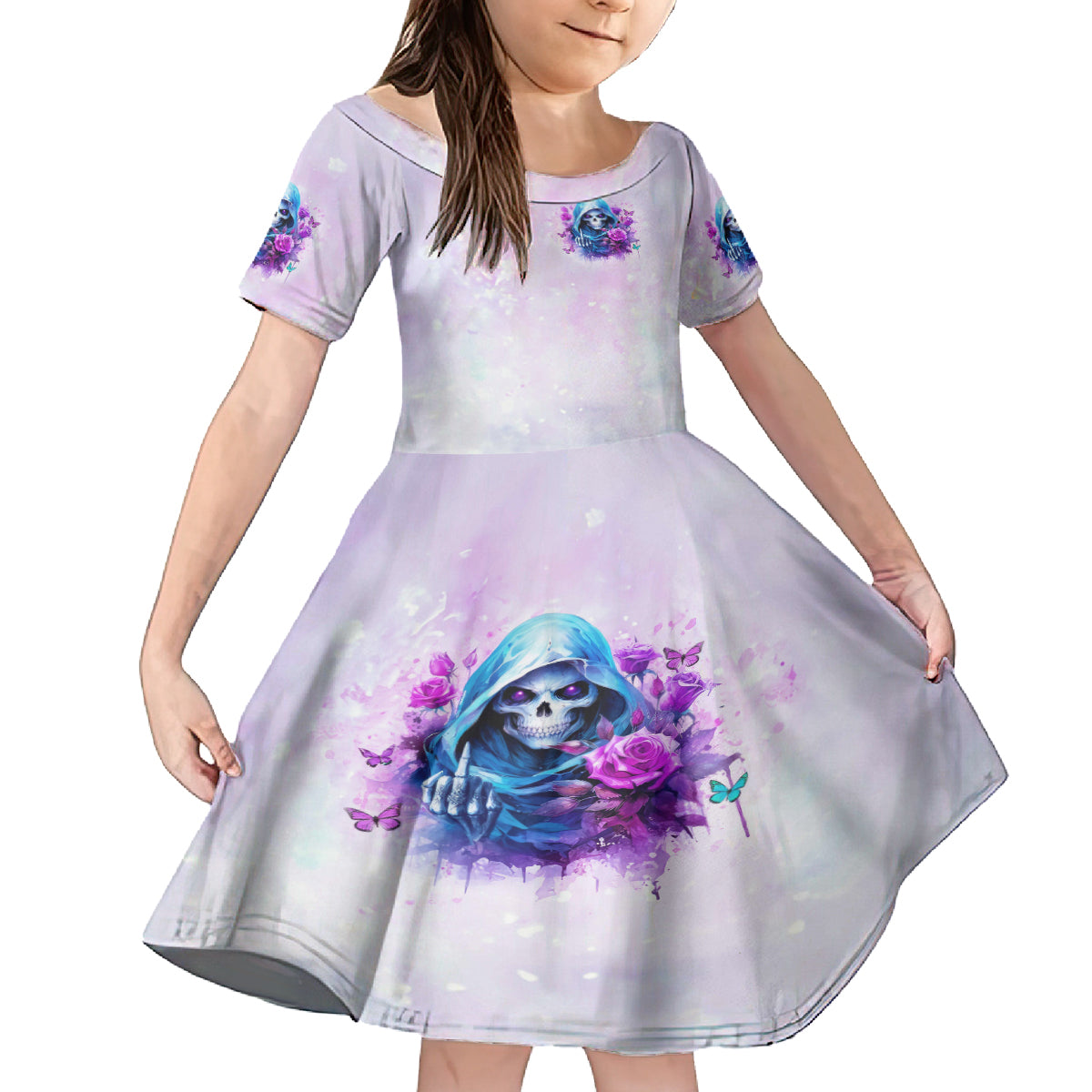 Rose Skull Family Matching Puletasi and Hawaiian Shirt I'm Not Always A Bitch Just Kidding Go Fuck Yourself - Wonder Print Shop