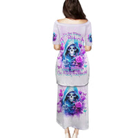 Rose Skull Family Matching Puletasi and Hawaiian Shirt I'm Not Always A Bitch Just Kidding Go Fuck Yourself - Wonder Print Shop