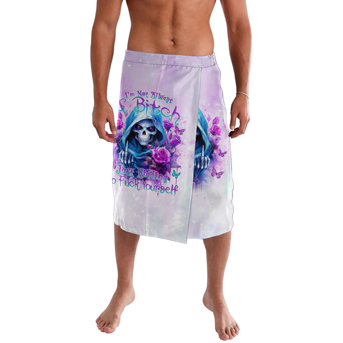 Rose Skull Lavalava I'm Not Always A Bitch Just Kidding Go Fuck Yourself - Wonder Print Shop