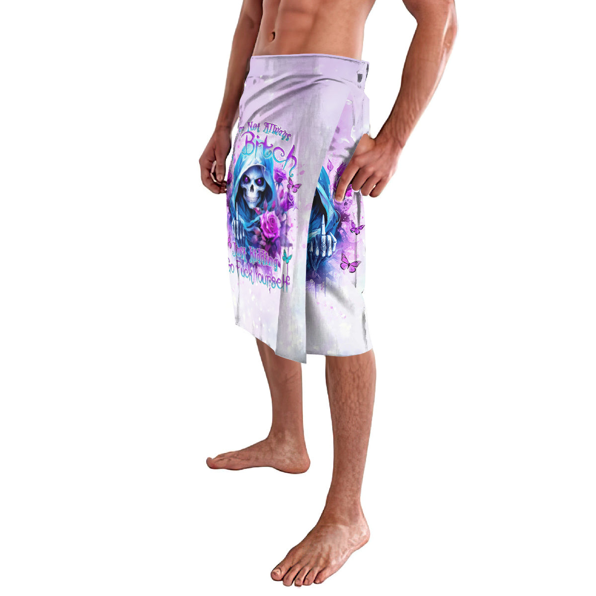 Rose Skull Lavalava I'm Not Always A Bitch Just Kidding Go Fuck Yourself - Wonder Print Shop