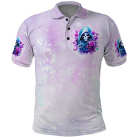 Rose Skull Polo Shirt I'm Not Always A Bitch Just Kidding Go Fuck Yourself - Wonder Print Shop