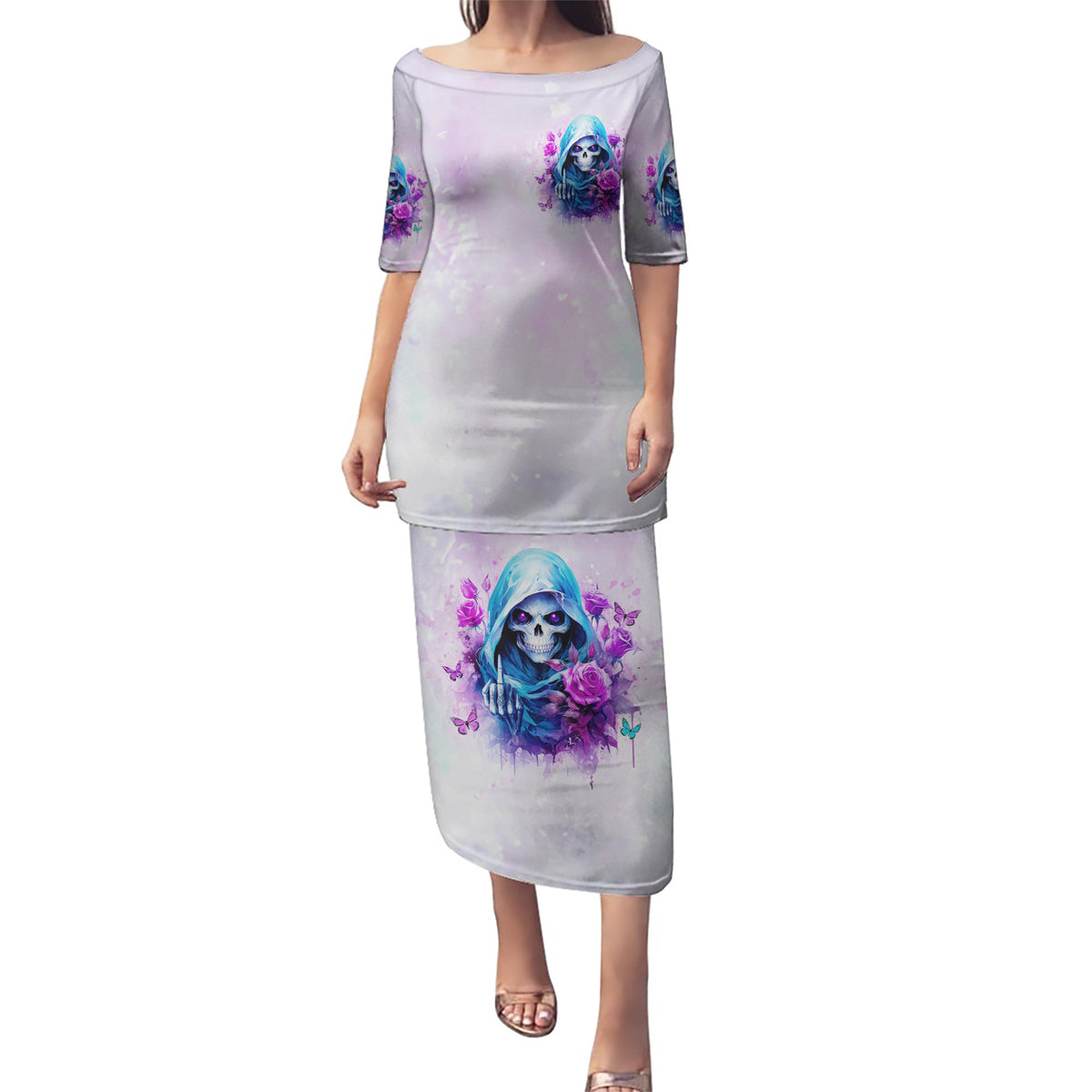 Rose Skull Puletasi I'm Not Always A Bitch Just Kidding Go Fuck Yourself - Wonder Print Shop