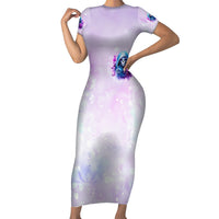 Rose Skull Short Sleeve Bodycon Dress I'm Not Always A Bitch Just Kidding Go Fuck Yourself - Wonder Print Shop