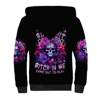 Flower Skull Sherpa Hoodie The Good Girl In Me Got Tired Of The Bullshit So The Bitch In Me Came Out To Play - Wonder Print Shop