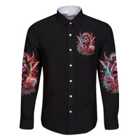 Devil Skull Family Matching Tank Maxi Dress and Hawaiian Shirt The Perseon I Afraid Of Is Myself That Fucker Is Crazy - Wonder Print Shop