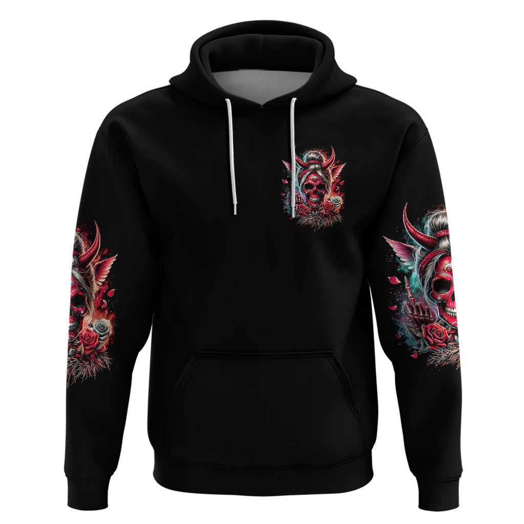 Devil Skull Hoodie The Perseon I Afraid Of Is Myself That Fucker Is Crazy - Wonder Print Shop