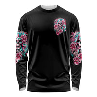 Rose Skull Long Sleeve Shirt Hater Make Me Famous So Keep On Hating Me Bitch - Wonder Print Shop