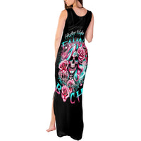 Rose Skull Tank Maxi Dress Hater Make Me Famous So Keep On Hating Me Bitch - Wonder Print Shop