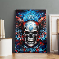 Wings Skull Canvas Wall Art People Are Asking Me Which Sign I was Born Under I Was Born Under A Warning Sigh - Wonder Print Shop