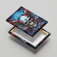 Wings Skull Canvas Wall Art People Are Asking Me Which Sign I was Born Under I Was Born Under A Warning Sigh - Wonder Print Shop