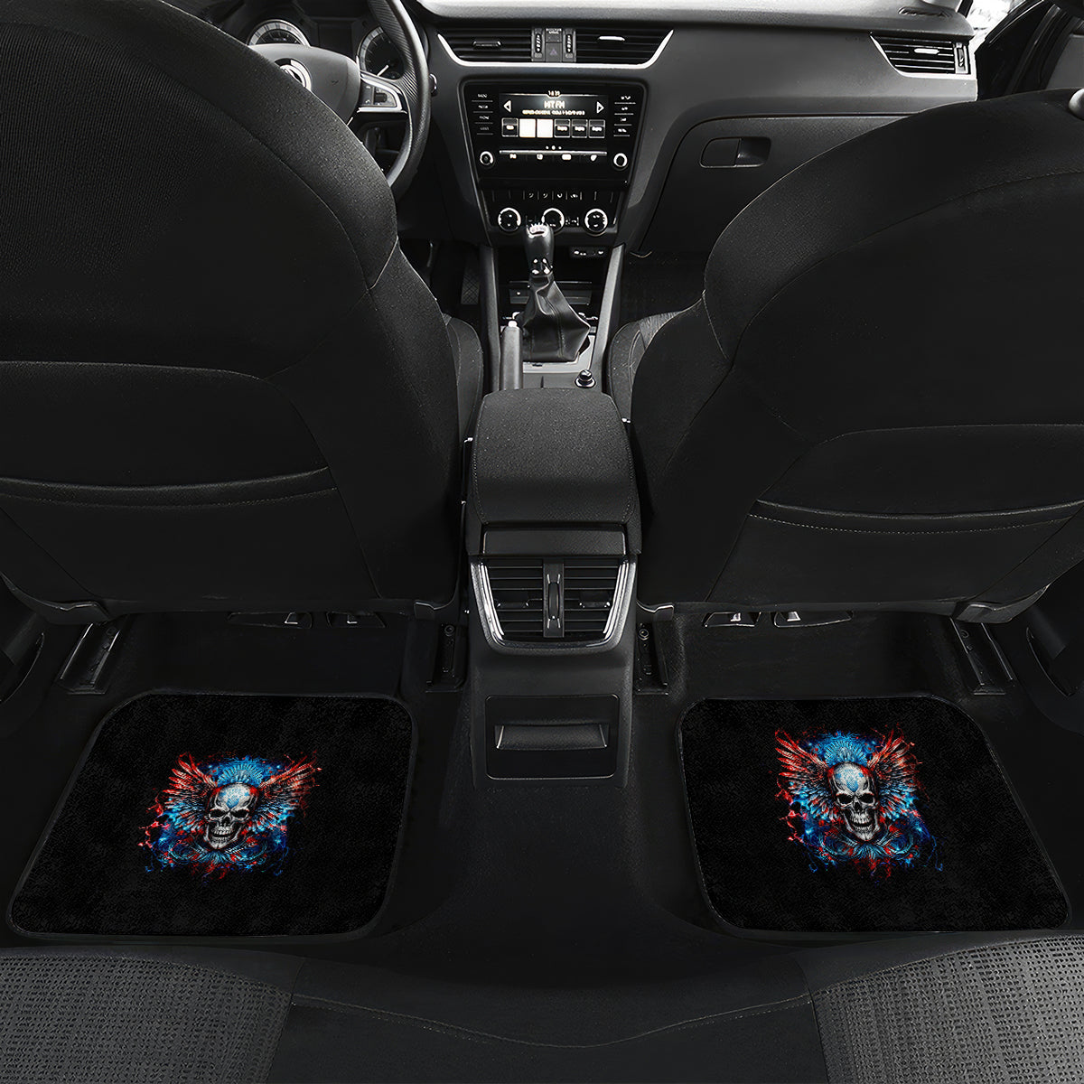 Wings Skull Car Mats People Are Asking Me Which Sign I was Born Under I Was Born Under A Warning Sigh - Wonder Print Shop