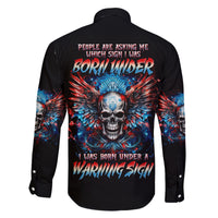 Wings Skull Family Matching Off Shoulder Maxi Dress and Hawaiian Shirt People Are Asking Me Which Sign I was Born Under I Was Born Under A Warning Sigh - Wonder Print Shop
