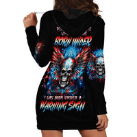 Wings Skull Hoodie Dress People Are Asking Me Which Sign I was Born Under I Was Born Under A Warning Sigh - Wonder Print Shop