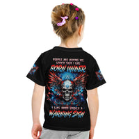 Wings Skull Kid T Shirt People Are Asking Me Which Sign I was Born Under I Was Born Under A Warning Sigh - Wonder Print Shop